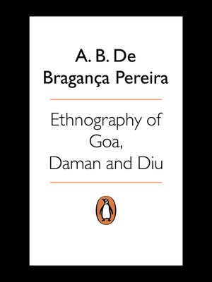 cover image of Ethnography of Goa, Daman and Diu